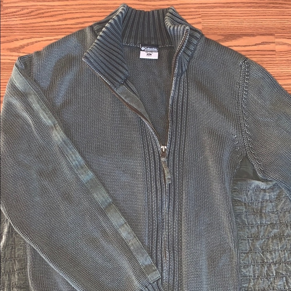 Columbia zip-up sweater